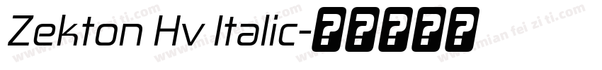 Zekton Hv Italic字体转换
